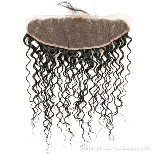 4*4 13*4 13*6 Pre Plucked 100% Unprocessed Cuticle Aligned Human Hair Water Wave Lace Frontal Natural Hairline with Baby Hair